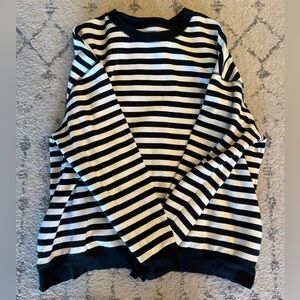 Striped Black and White Men's Sweatshirt